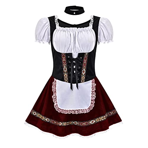 Kavitoz Trachtenkleider Moderneng Kleid Rückenfrei Midi Dirndl Damen Dirndl Schürze Einzeln Dirndl Dirndl Set 4 Teilig Trachtenkleid Dirndl Bluse Passender Schürze In Verschiedenen Farben von Kavitoz