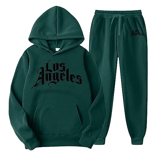 Kavitoz Trainingsanzug Herren 2 Piece Jogginganzug Set mit Taschen 2023 Baumwolle Hoodies mit Hose Männer Baggy Sportanzug Basic Freizeitanzug Zweiteilige Hose Sweatshirt mit Prints von Kavitoz