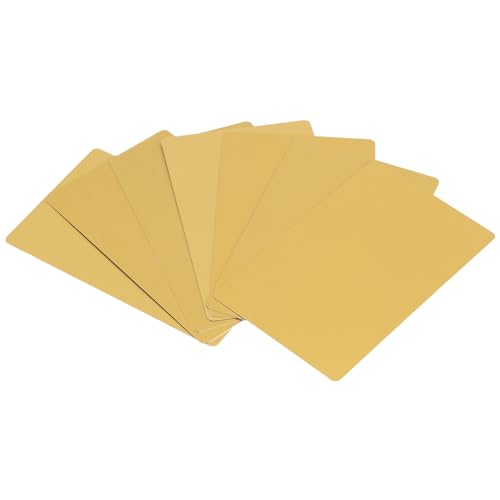 Kavolet Beeindruckendes Visitenkarten-Set aus Glattem Metall mit Gravur von Blanks Mark für Verschiedene Anforderungen (Gelb) von Kavolet