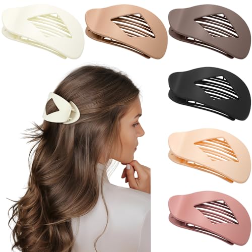 Kavya Haarklammer Flach Groß Entenschnabel Haarspangen Damen - 6er Set Duckbill Hair Clips für Dünnes & Dickes Haar | French Schnabel Haarspange & Benglatt Haarspange für Sport & Autofahren von Kavya