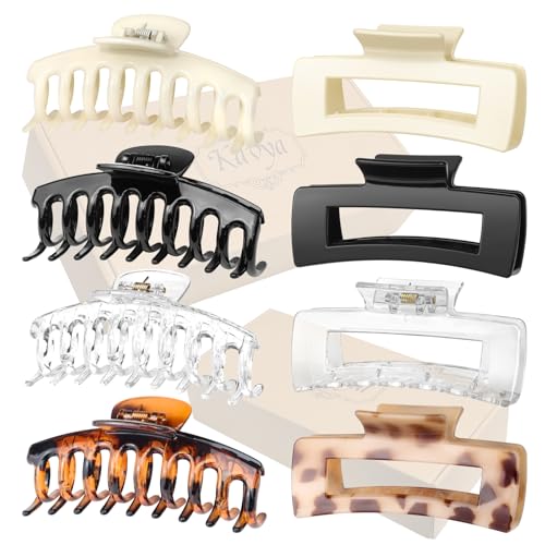 Kavya 8 Stück Große Haarklammer, Haarspangen Damen für Dickes Haar Rutschfestes Haarspange Haarstyling Zubehör für Frauen Mädchen(10.5cm)-C von Kavya
