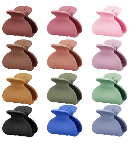 Kavya Haarspangen Damen Klein Haarklammer Klein, Haarspangen Damen Dünnes Haar Rutschfestes Haarklammern Geeignet für Damen Mädchen Kinder Haarspange 12 Stück von Kavya