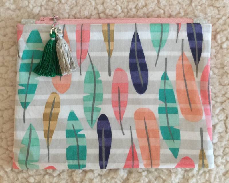 Pastell Sommer Federn Tasche Federmäppchen, Make-Up Tasche, Kartenhalter Pastell Sommer Federn Tasche Federmäppchen, Make-Up Tasche, Kartenhalter von Kawaeek