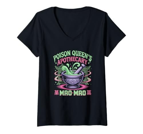 Damen Poison Queen Apotheker Medizin Cute Anime Diaries Kawaii T-Shirt mit V-Ausschnitt Damen Poison Queen Apotheker Medizin Cute Anime Diaries Kawaii T-Shirt mit V-Ausschnitt von Kawaii Anime Apothecary Medicine - DressedForDuty