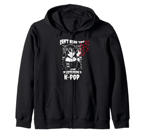 Anime Goth Girl Kawaii Ich kann Dich Nicht hören Ich höre Kpop Kapuzenjacke Anime Goth Girl Kawaii Ich kann Dich Nicht hören Ich höre Kpop Kapuzenjacke von Kawaii Anime Can't Hear You I'm Listening to Kpop