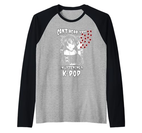 Anime Goth Girl Kawaii Ich kann Dich Nicht hören Ich höre Kpop Raglan Anime Goth Girl Kawaii Ich kann Dich Nicht hören Ich höre Kpop Raglan von Kawaii Anime Can't Hear You I'm Listening to Kpop
