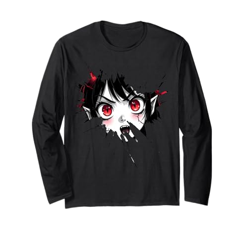 Anime Halloween Mädchen Langarmshirt von Kawaii Anime Girl Cosplay Outfits Present