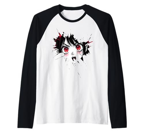 Anime Halloween Mädchen Raglan von Kawaii Anime Girl Cosplay Outfits Present