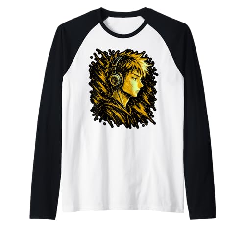 Anime Kawaii Boy mit Kopfhörern Otaku Raglan von Kawaii Anime Girl Cosplay Outfits Present