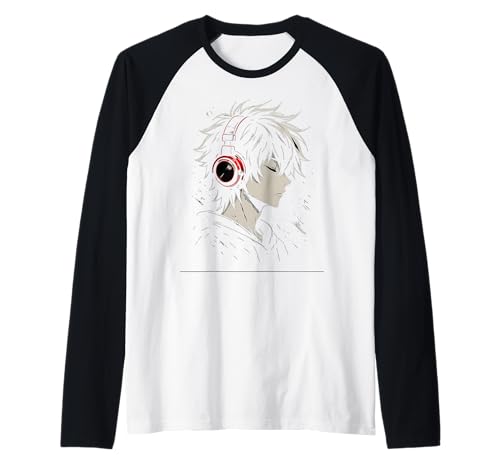 Anime Kawaii Boy mit Kopfhörern Otaku Raglan von Kawaii Anime Girl Cosplay Outfits Present