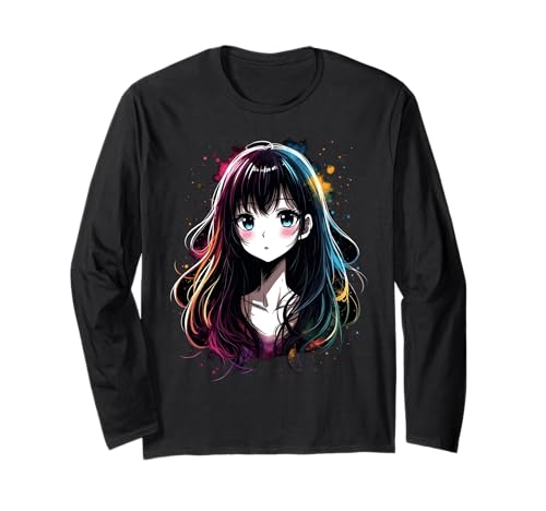 Anime Kawaii Girl Langarmshirt von Kawaii Anime Girl Cosplay Outfits Present