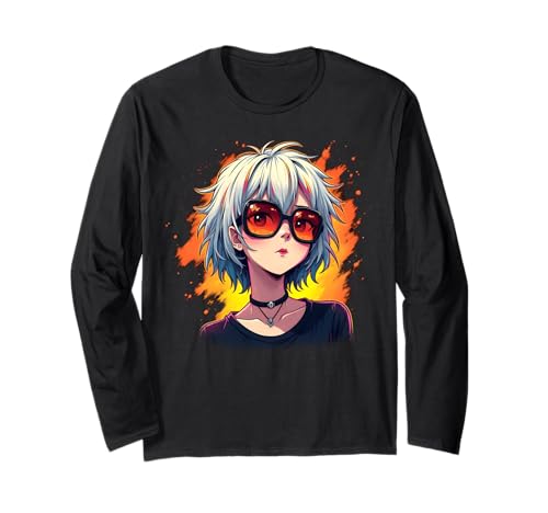 Anime Kawaii Girl Langarmshirt von Kawaii Anime Girl Cosplay Outfits Present