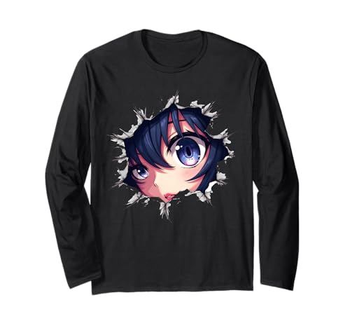 Anime Kawaii Girl Langarmshirt von Kawaii Anime Girl Cosplay Outfits Present