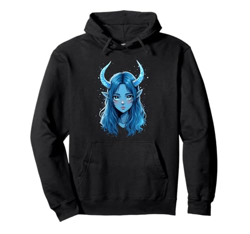 Anime Kawaii Mädchen mit Hörnern Otaku Pullover Hoodie von Kawaii Anime Girl Cosplay Outfits Present
