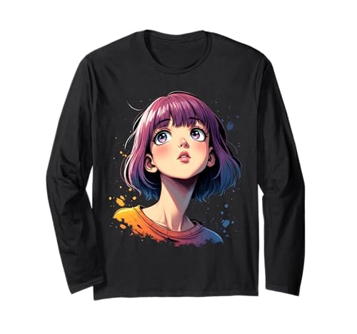 Anime-Mädchen Langarmshirt von Kawaii Anime Girl Cosplay Outfits Present