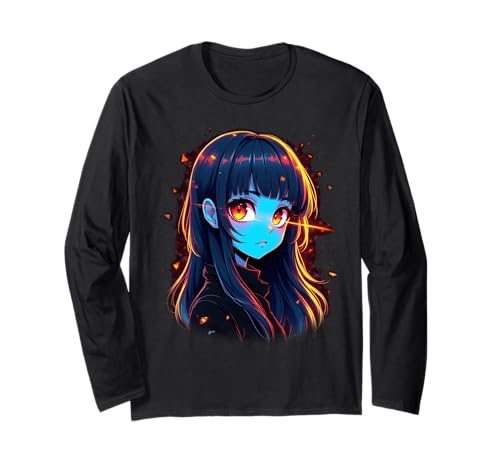 Anime-Mädchen Langarmshirt von Kawaii Anime Girl Cosplay Outfits Present
