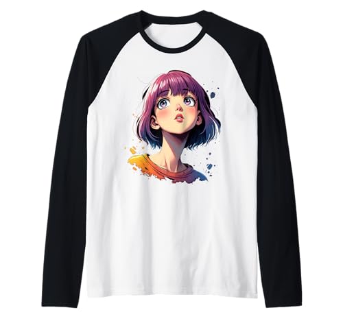Anime-Mädchen Raglan von Kawaii Anime Girl Cosplay Outfits Present