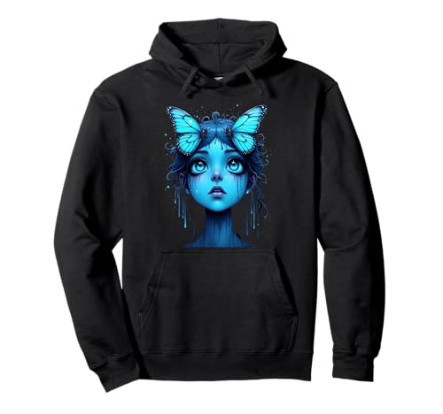 Anime-Mädchen Schmetterling Pullover Hoodie von Kawaii Anime Girl Cosplay Outfits Present