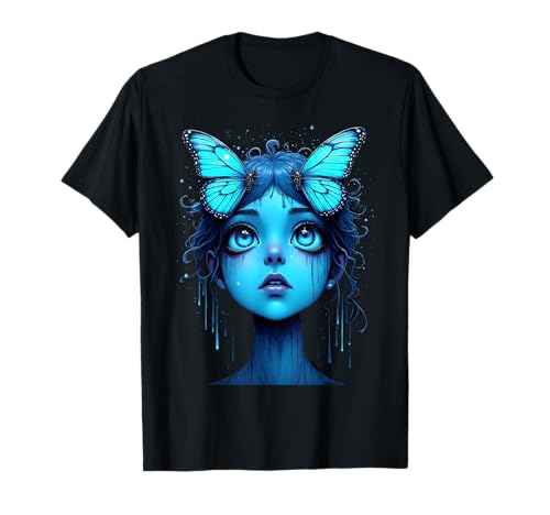 Anime-Mädchen Schmetterling T-Shirt von Kawaii Anime Girl Cosplay Outfits Present