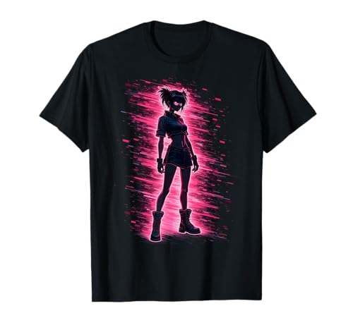 Anime-Mädchen T-Shirt von Kawaii Anime Girl Cosplay Outfits Present