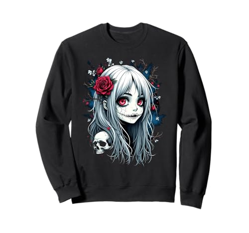 Niedliches Anime-Mädchen, Halloween Sweatshirt von Kawaii Anime Girl Cosplay Outfits Present