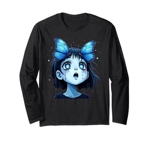 Schmetterling Anime Girl Langarmshirt von Kawaii Anime Girl Cosplay Outfits Present