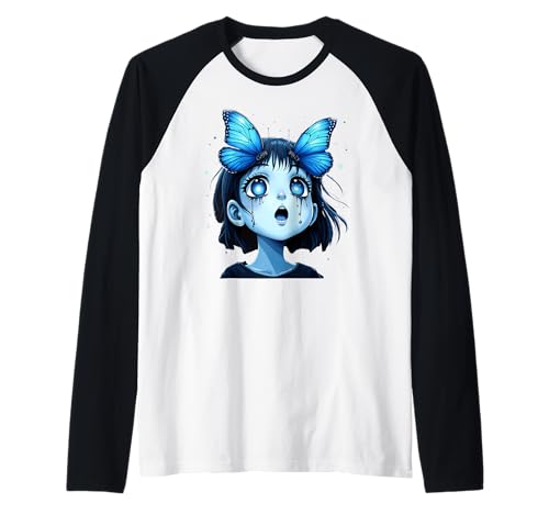 Schmetterling Anime Girl Raglan von Kawaii Anime Girl Cosplay Outfits Present