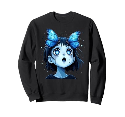 Schmetterling Anime Girl Sweatshirt von Kawaii Anime Girl Cosplay Outfits Present