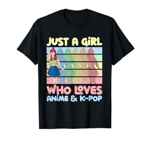 Nur ein Mädchen das Anime und Kpop liebt Musik Anime T-Shirt Nur ein Mädchen das Anime und Kpop liebt Musik Anime T-Shirt von Kawaii Anime Japanischer Otaku
