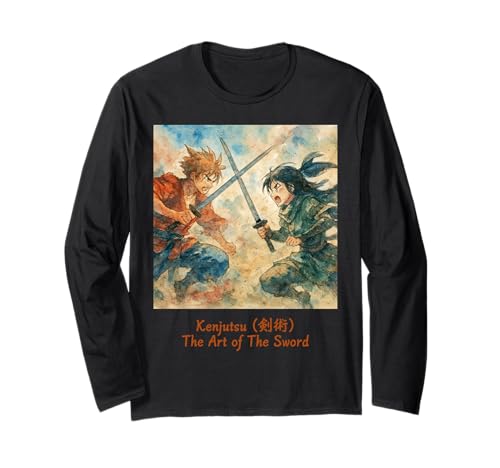 Anime-Schwertkampf Kawaii Otaku Anime Manga Teenager-Mädchen Langarmshirt Anime-Schwertkampf Kawaii Otaku Anime Manga Teenager-Mädchen Langarmshirt von Kawaii Anime Merch Manga For Men Women Teens