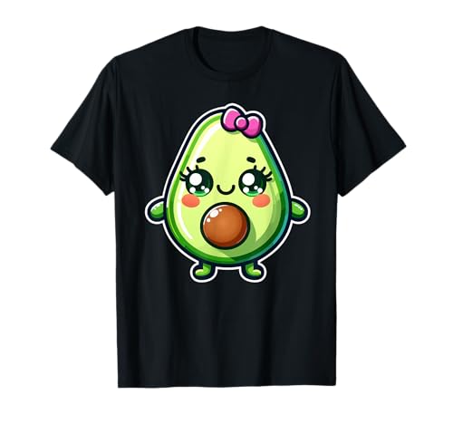 Avocado Liebhaber Avocado Mädchen mit Schleife Vegetarier T-Shirt Avocado Liebhaber Avocado Mädchen mit Schleife Vegetarier T-Shirt von Kawaii Avocado Girl Vegan Vegetarisch Avocado Lady