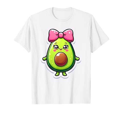 Avocado Liebhaber Avocado Mädchen mit Schleife Vegetarier T-Shirt Avocado Liebhaber Avocado Mädchen mit Schleife Vegetarier T-Shirt von Kawaii Avocado Girl Vegan Vegetarisch Avocado Lady