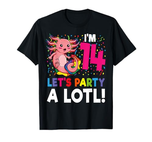 14 Geburtstag Kawaii Axolotl Mädchen Party Geschenk T-Shirt 14 Geburtstag Kawaii Axolotl Mädchen Party Geschenk T-Shirt von Kawaii Axolotl Mädchen Geburtstagsgeschenke
