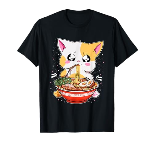 Kawaii Baka Anime Ramen T-Shirt: Damen, Herren & Unisex Kinder - Anime Fans - Kurzarm - Schwarz - S Kawaii Baka Anime Ramen T-Shirt: Damen, Herren & Unisex Kinder - Anime Fans - Kurzarm - Schwarz - S von Kawaii Baka Anime Ramen Outfits