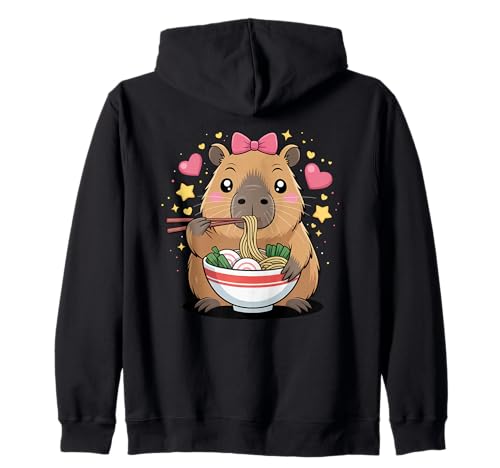 Capybara Kawaii Ramen Cute Capy Lover für Kinder und Mädchen Kapuzenjacke Capybara Kawaii Ramen Cute Capy Lover für Kinder und Mädchen Kapuzenjacke von Kawaii Capybara Lover Ramen Apparel