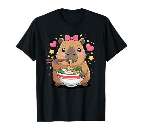 Capybara Kawaii Ramen Cute Capy Lover für Kinder und Mädchen T-Shirt Capybara Kawaii Ramen Cute Capy Lover für Kinder und Mädchen T-Shirt von Kawaii Capybara Lover Ramen Apparel