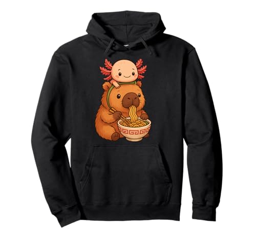 Süße Capybara und Axolot Rucksack Ramen Kawaii Capibara Kinder Pullover Hoodie Süße Capybara und Axolot Rucksack Ramen Kawaii Capibara Kinder Pullover Hoodie von Kawaii Capybara Ramen Bowl with Axolotl Backpack
