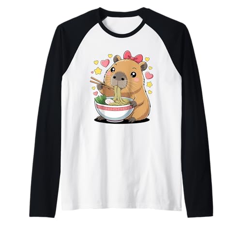 Capybara Kawaii Cute Ramen Capy Lover für Kinder und Mädchen Raglan Capybara Kawaii Cute Ramen Capy Lover für Kinder und Mädchen Raglan von Kawaii Capybara Ramen Lover Gifts