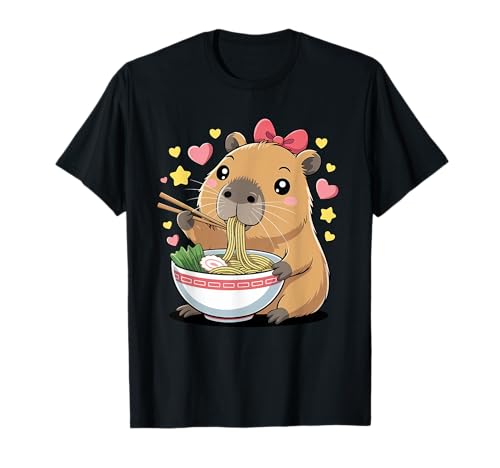 Capybara Kawaii Cute Ramen Capy Lover für Kinder und Mädchen T-Shirt Capybara Kawaii Cute Ramen Capy Lover für Kinder und Mädchen T-Shirt von Kawaii Capybara Ramen Lover Gifts