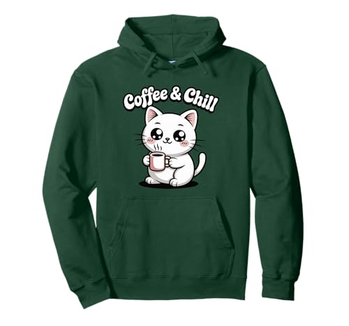 Coffee and Chill Cute Kawaii Cat Lover Shirt für Herren, Damen und Teenager Pullover Hoodie Coffee and Chill Cute Kawaii Cat Lover Shirt für Herren, Damen und Teenager Pullover Hoodie von Kawaii Cat Coffee Lover Cute Trendy Tees