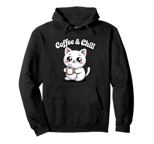 Coffee and Chill Cute Kawaii Cat Lover Shirt für Herren, Damen und Teenager Pullover Hoodie Coffee and Chill Cute Kawaii Cat Lover Shirt für Herren, Damen und Teenager Pullover Hoodie von Kawaii Cat Coffee Lover Cute Trendy Tees