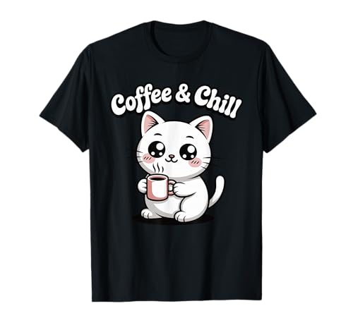 Coffee and Chill Cute Kawaii Cat Lover Shirt für Herren, Damen und Teenager T-Shirt Coffee and Chill Cute Kawaii Cat Lover Shirt für Herren, Damen und Teenager T-Shirt von Kawaii Cat Coffee Lover Cute Trendy Tees