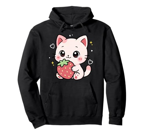 Kawaii-Katze, Erdbeere, niedlich, ästhetisch, Anime, Mädchen, Teenager, Kinder Pullover Hoodie Kawaii-Katze, Erdbeere, niedlich, ästhetisch, Anime, Mädchen, Teenager, Kinder Pullover Hoodie von Kawaii Cat Cute Strawberry aesthetic Anime Girls
