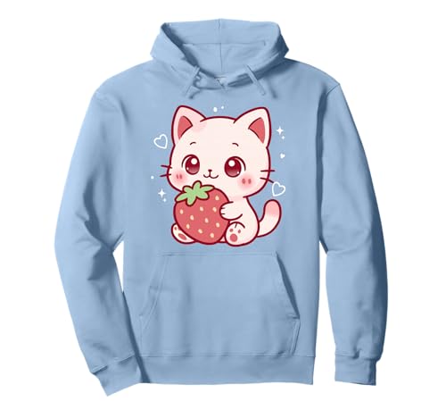 Kawaii-Katze, Erdbeere, niedlich, ästhetisch, Anime, Mädchen, Teenager, Kinder Pullover Hoodie Kawaii-Katze, Erdbeere, niedlich, ästhetisch, Anime, Mädchen, Teenager, Kinder Pullover Hoodie von Kawaii Cat Cute Strawberry aesthetic Anime Girls