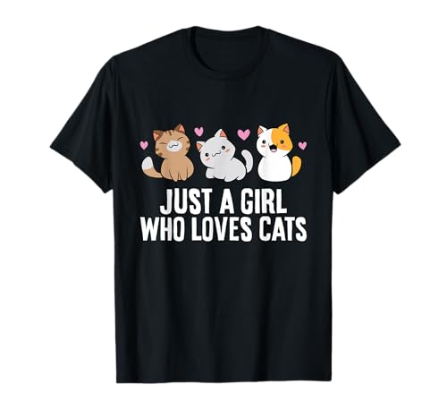 Nur ein Mädchen, das Katzen liebt T-Shirt Nur ein Mädchen, das Katzen liebt T-Shirt von Kawaii Cat Gifts And Tees