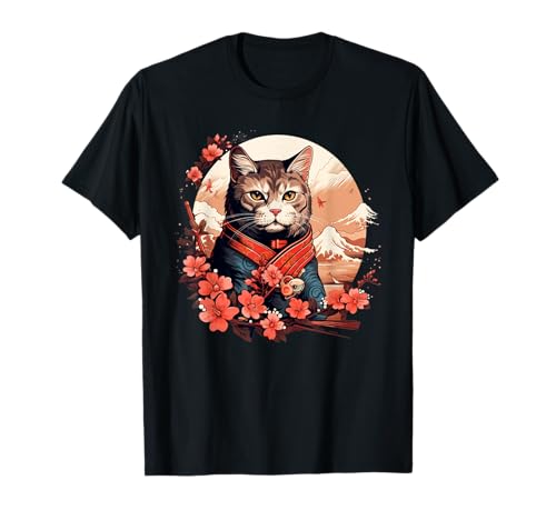 Kawaii Katze Japanische Retro Lustige Anime Katze Männer Frauen Kinder T-Shirt von Kawaii Cat Japanese Retro Funny Anime Co.