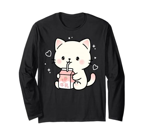 Kawaii Katze Erdbeermilch Niedlich Ästhetik Anime Mädchen Teens Langarmshirt Kawaii Katze Erdbeermilch Niedlich Ästhetik Anime Mädchen Teens Langarmshirt von Kawaii Cat Milk Japanese cute aesthetic Anime Girl
