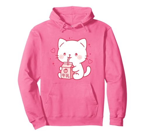 Kawaii Katze Erdbeermilch Niedlich Ästhetik Anime Mädchen Teens Pullover Hoodie Kawaii Katze Erdbeermilch Niedlich Ästhetik Anime Mädchen Teens Pullover Hoodie von Kawaii Cat Milk Japanese cute aesthetic Anime Girl