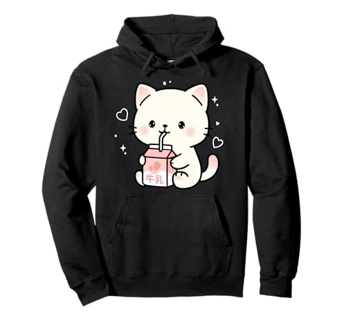 Kawaii Katze Erdbeermilch Niedlich Ästhetik Anime Mädchen Teens Pullover Hoodie Kawaii Katze Erdbeermilch Niedlich Ästhetik Anime Mädchen Teens Pullover Hoodie von Kawaii Cat Milk Japanese cute aesthetic Anime Girl
