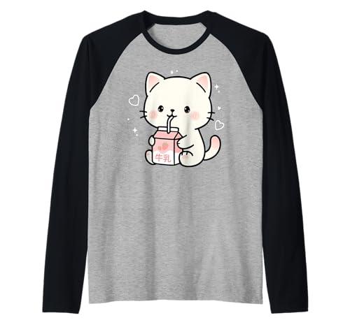 Kawaii Katze Erdbeermilch Niedlich Ästhetik Anime Mädchen Teens Raglan Kawaii Katze Erdbeermilch Niedlich Ästhetik Anime Mädchen Teens Raglan von Kawaii Cat Milk Japanese cute aesthetic Anime Girl